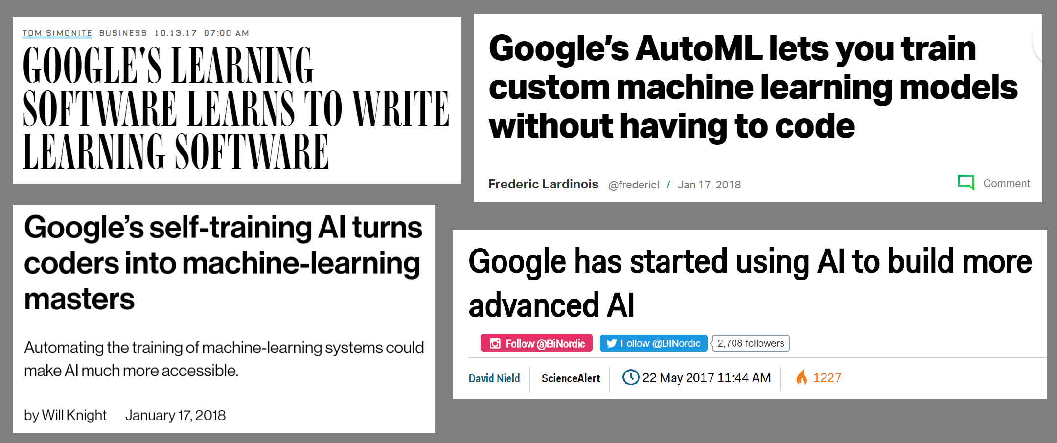 google automated machine learning